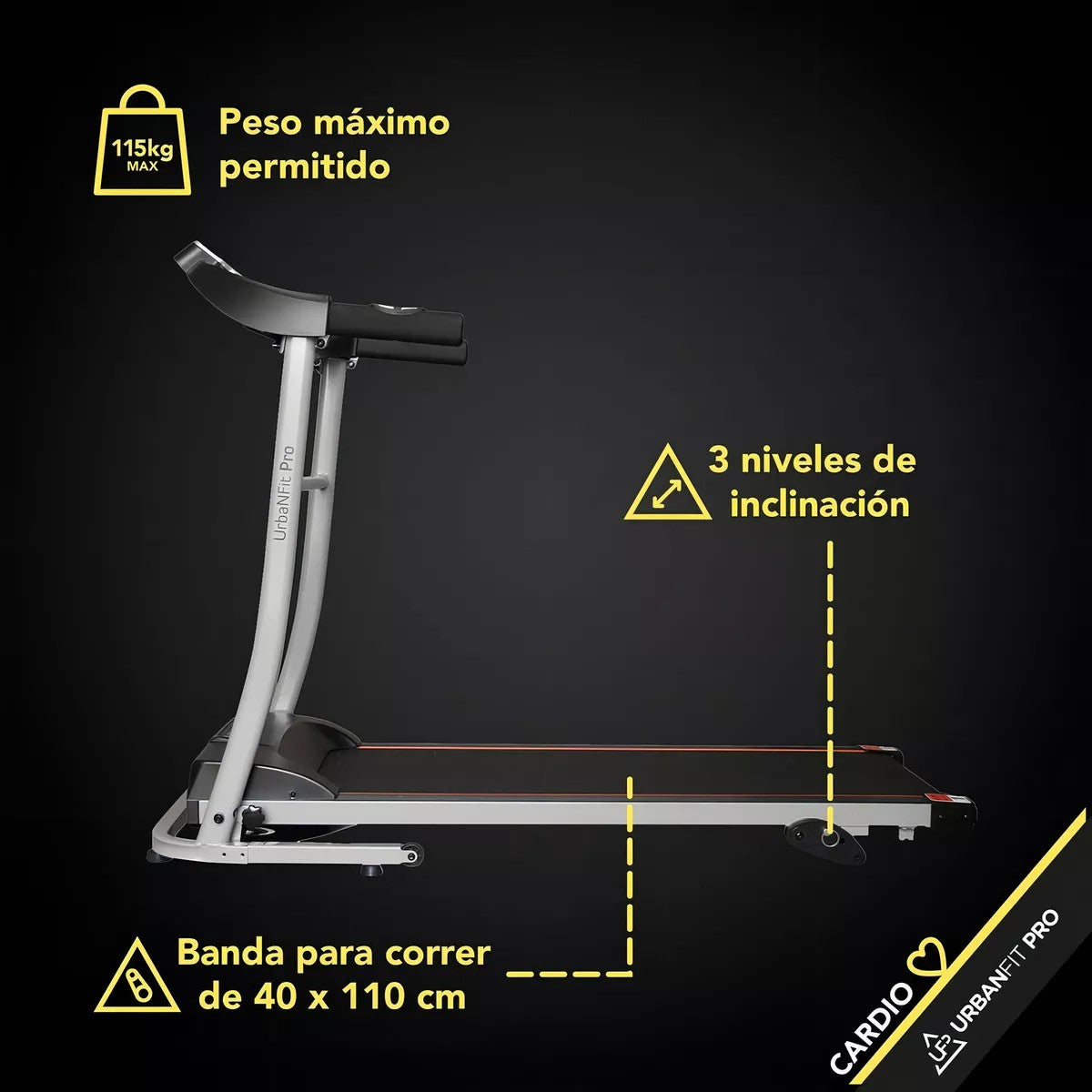 Caminadora Eléctrica 1.75 HP Bluetooth